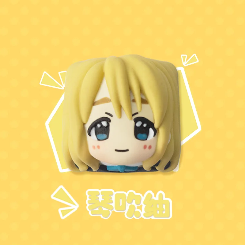 Hirasawa Yui Key Cap Anime Keycaps Resin Artisan Key Caps Custom Keycaps for Mechanical Keyboard Personalized Keycap ESC Gift