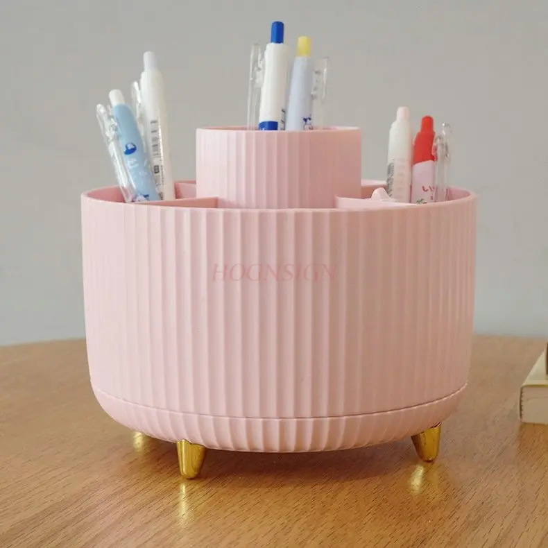 

1 шт. настольный вращающийся держатель для ручек, ящик для хранения канцелярских принадлежностей большой емкости, детский стол для хранения