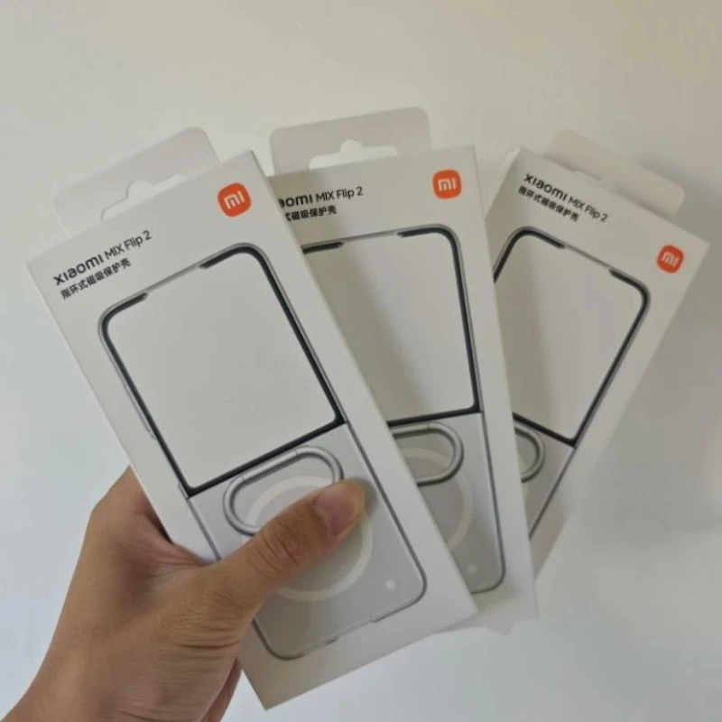 

Официальный защитный чехол с 2 типами стилей Xiaomi MIX Flip 2, магнитный защитный чехол с кольцом / универсальный защитный чехол с винтовой крышкой