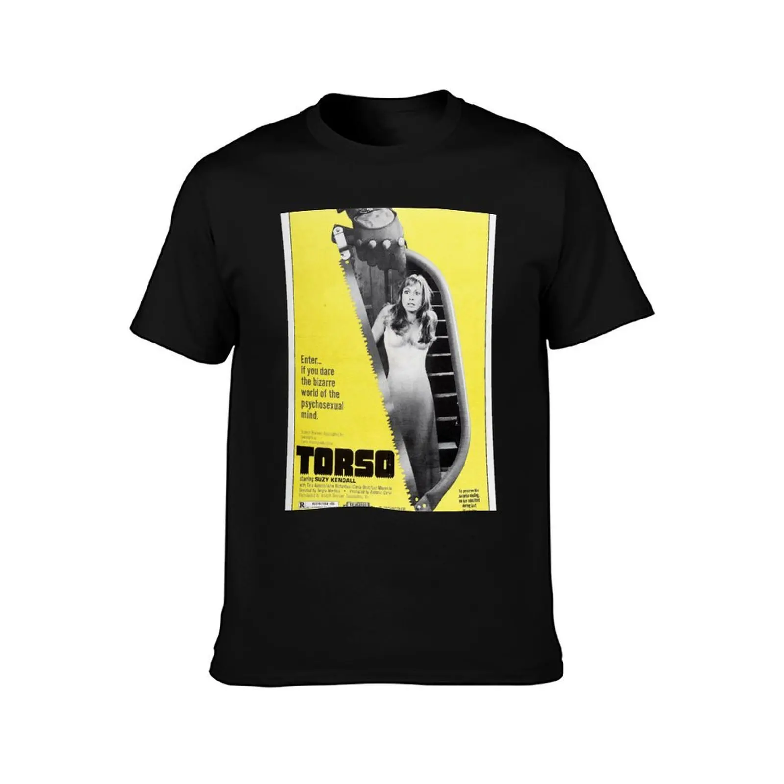 Torso - Italian Giallo Movie Poster - A Sergio Martino film with Suzy Kendall T-Shirt, Summer Casual Cotton Tee, 100% Cotton