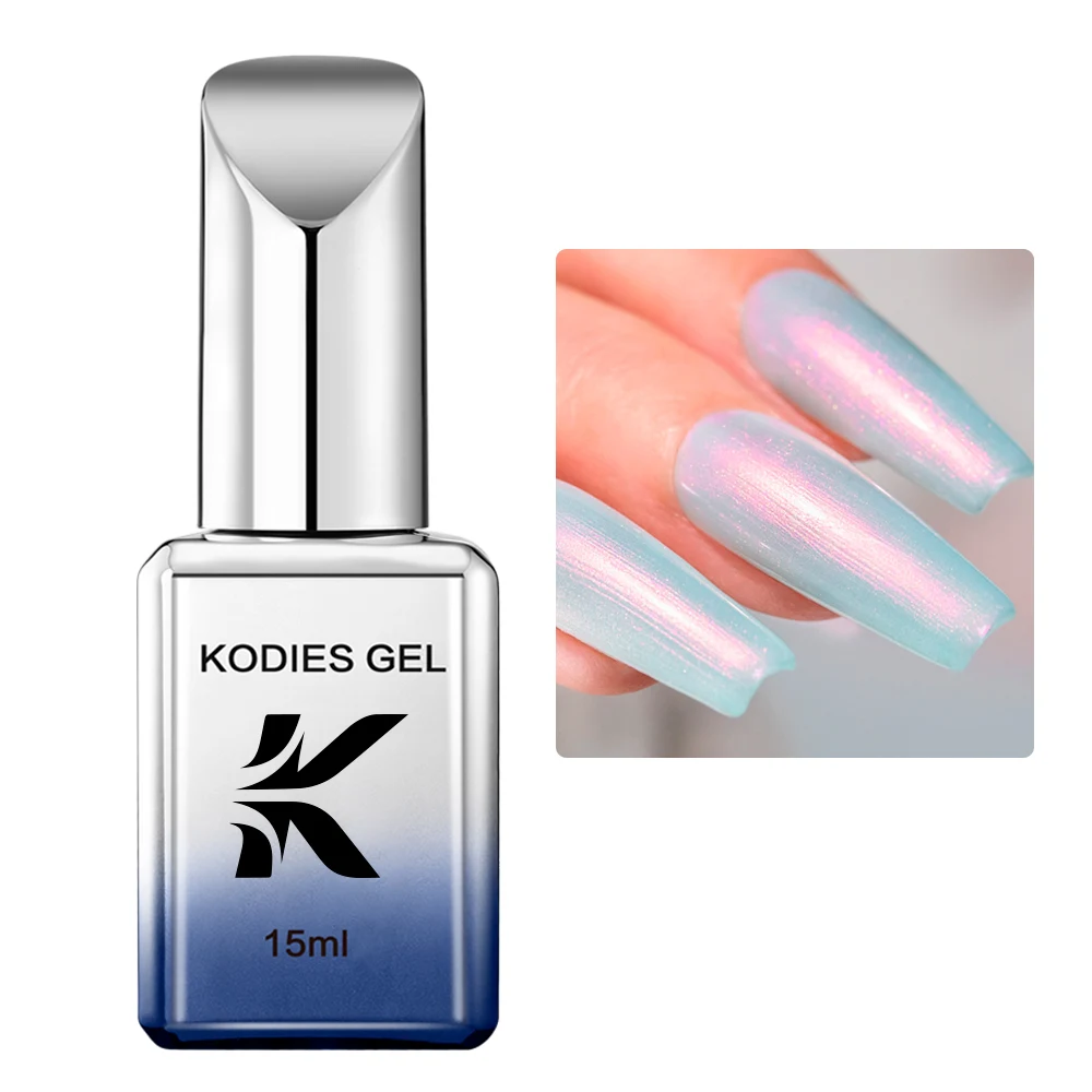 KODIES GEL Pearl Rubber Base Gel Nail Polish Chrome Mermaid UV Gel Varnish Pearlescent Shell Aurora Manicure Nails Art Lacquer