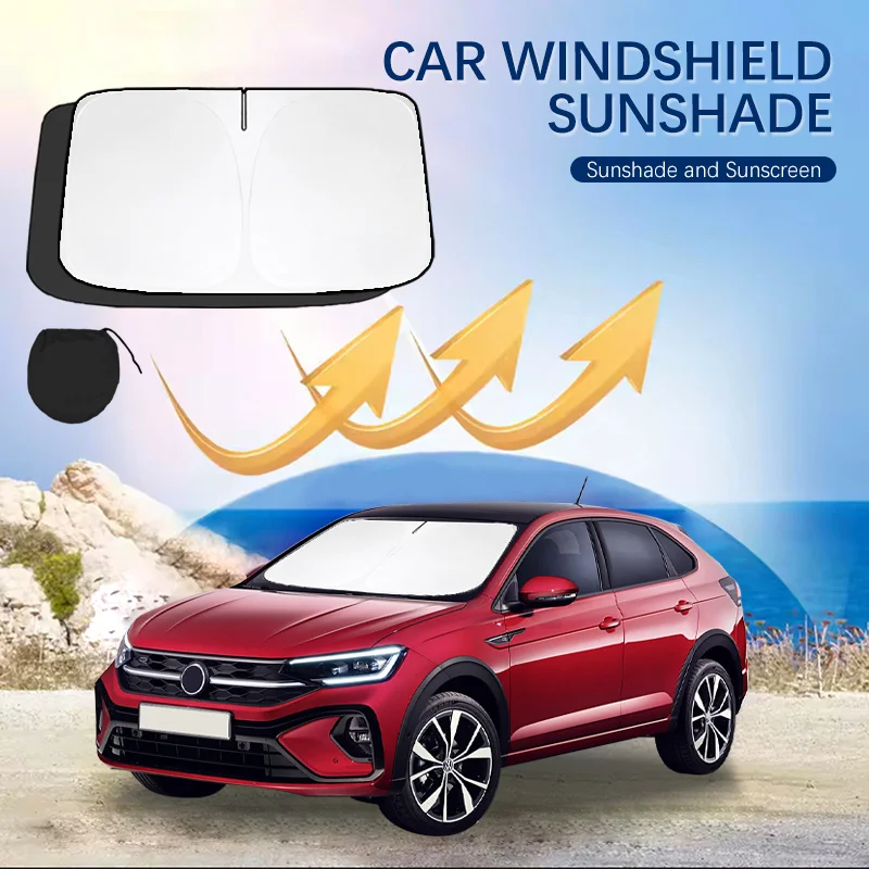

Car Windshield Sun Shade Covers for Front Window Sunscreen UV Parasol For Volkswagen Taigo R Line VW Summer Car Accessories