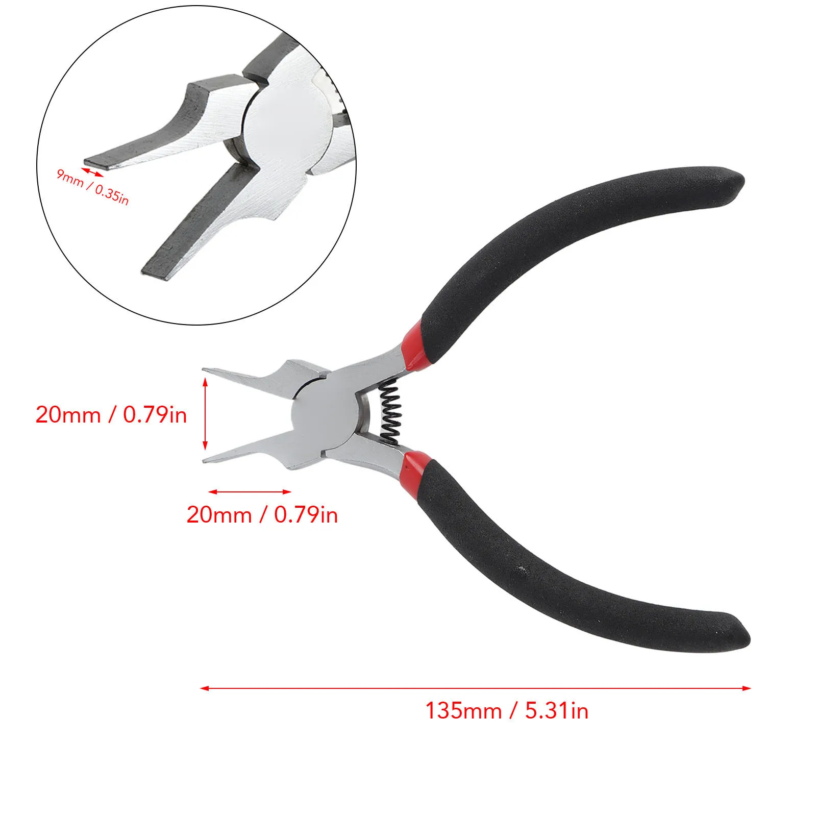 Flat Nose Pliers Protective Coating Multifunctional Thin Flat Needle Nose Pliers Ni Iron Alloy for Manipulating Metal Wires