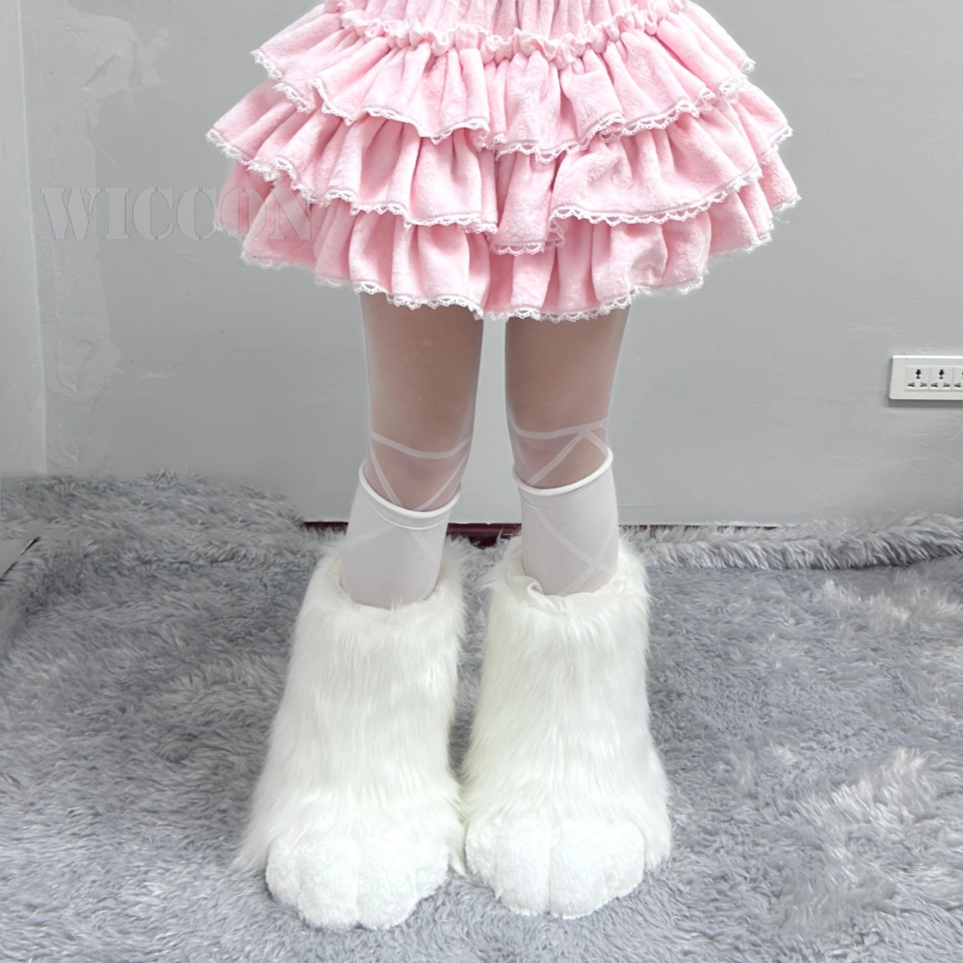 Fursuit Pootjes Kigurumi Harige Cosplay Handschoenen Decors Dier Cosplay Handschoen Schoenen Laarzen Draagbare Feest Originele Roleplay Accessoires