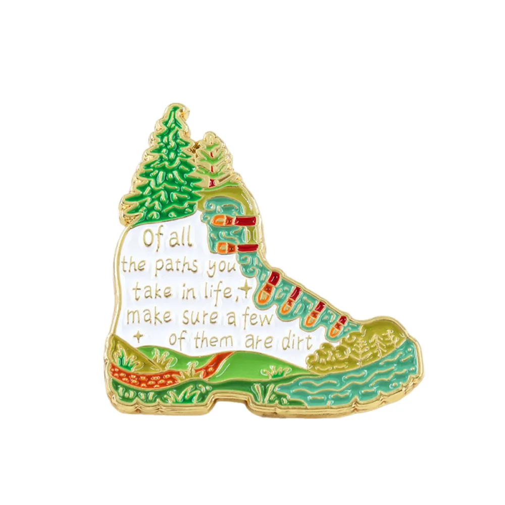 

C5738 Сапоги с мультяшными цветами, художественные ювелирные булавки для рюкзаков, эмалированные булавки и броши с лацканами, значки, сумки, украшение для рюкзака