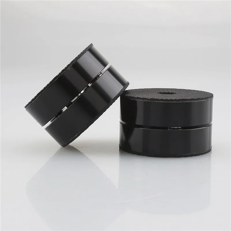 A76X-12PCS Piedini isolanti per altoparlanti Hifi Cuscini Piedini di supporto 40X23mm Smorzatore di vibrazioni in alluminio Nero