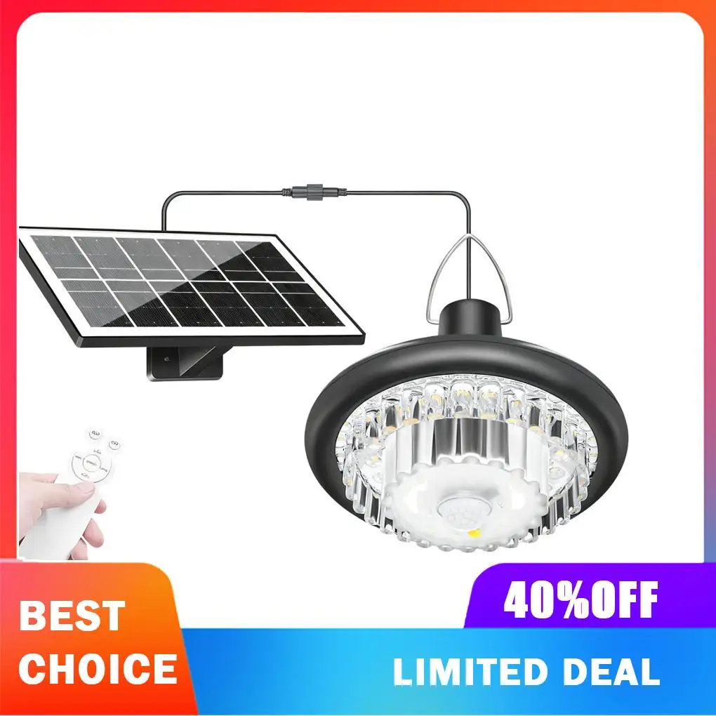 Gazebo Light Solar Crystal Chandelier Garden Pendant Light Patio Lantern Villa Outdoor Lamp Indoor