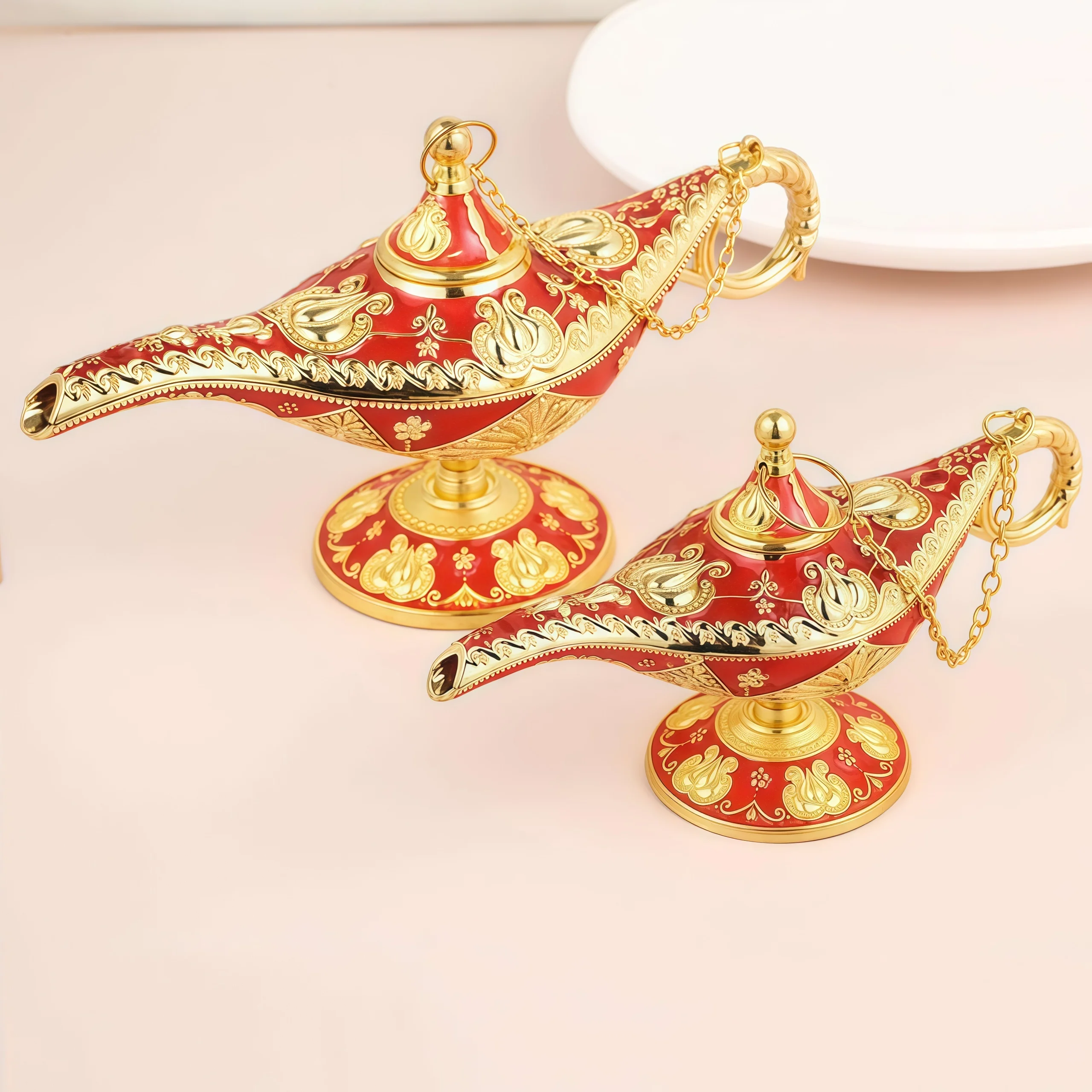 Traditional souvenir European ornament classic style crafts living room decoration retro gold plated 3D metal search banner
