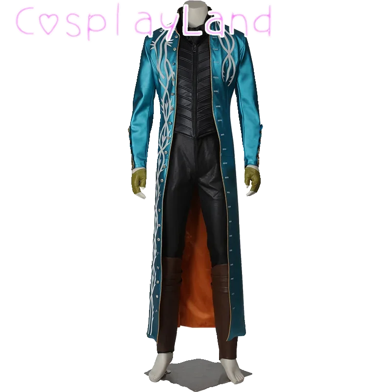 Game Virgil Cosplay Jacket Vest Cos Dante Ccosplay Costume Full Set and Individual Items Are Sold Custom Size Halloween Carnival