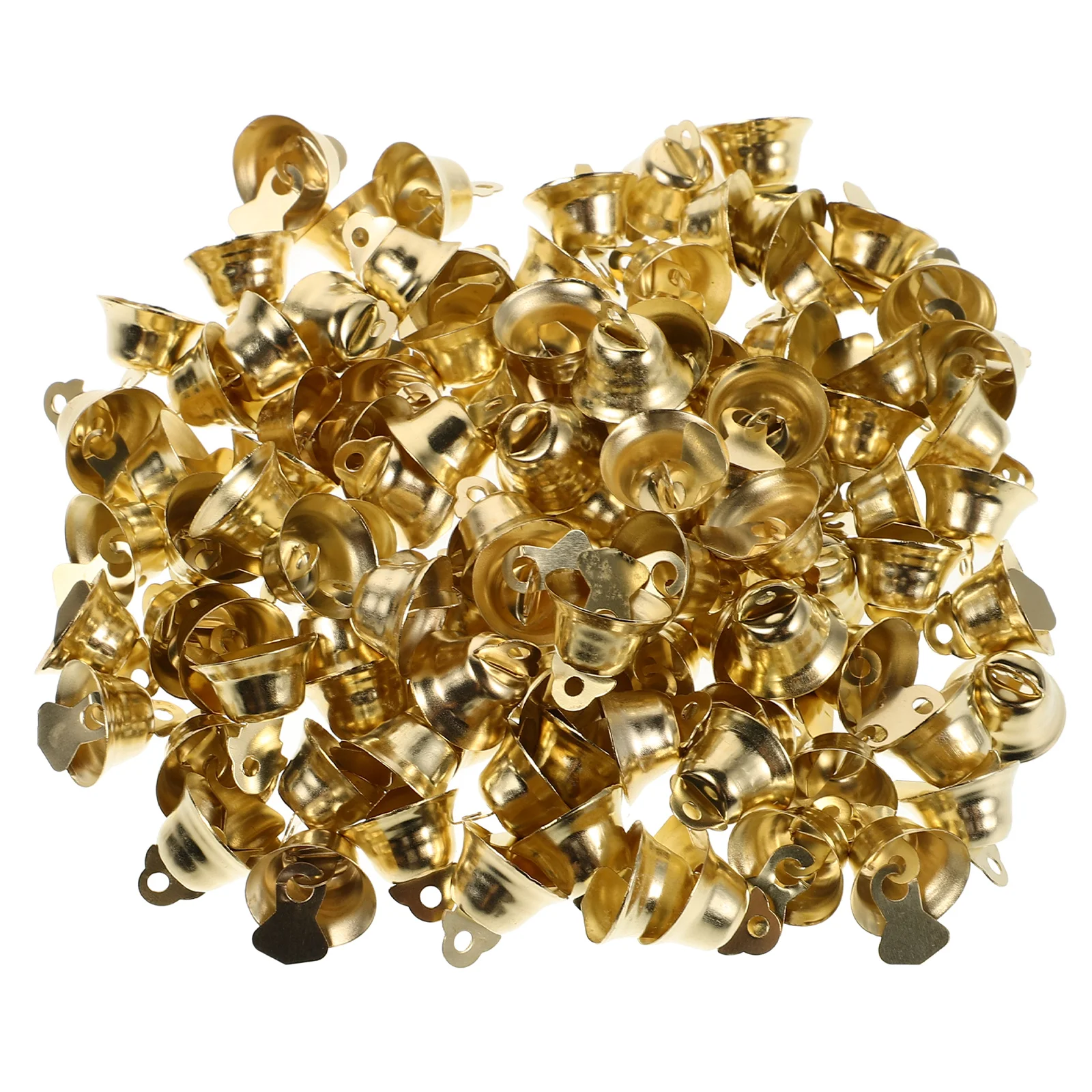 

120Pcs Christmas Bell Pendants Golden Mini DIY Hanging Ornament Christmas Tree Pendant Holiday Decoration Mini Bell Pendant