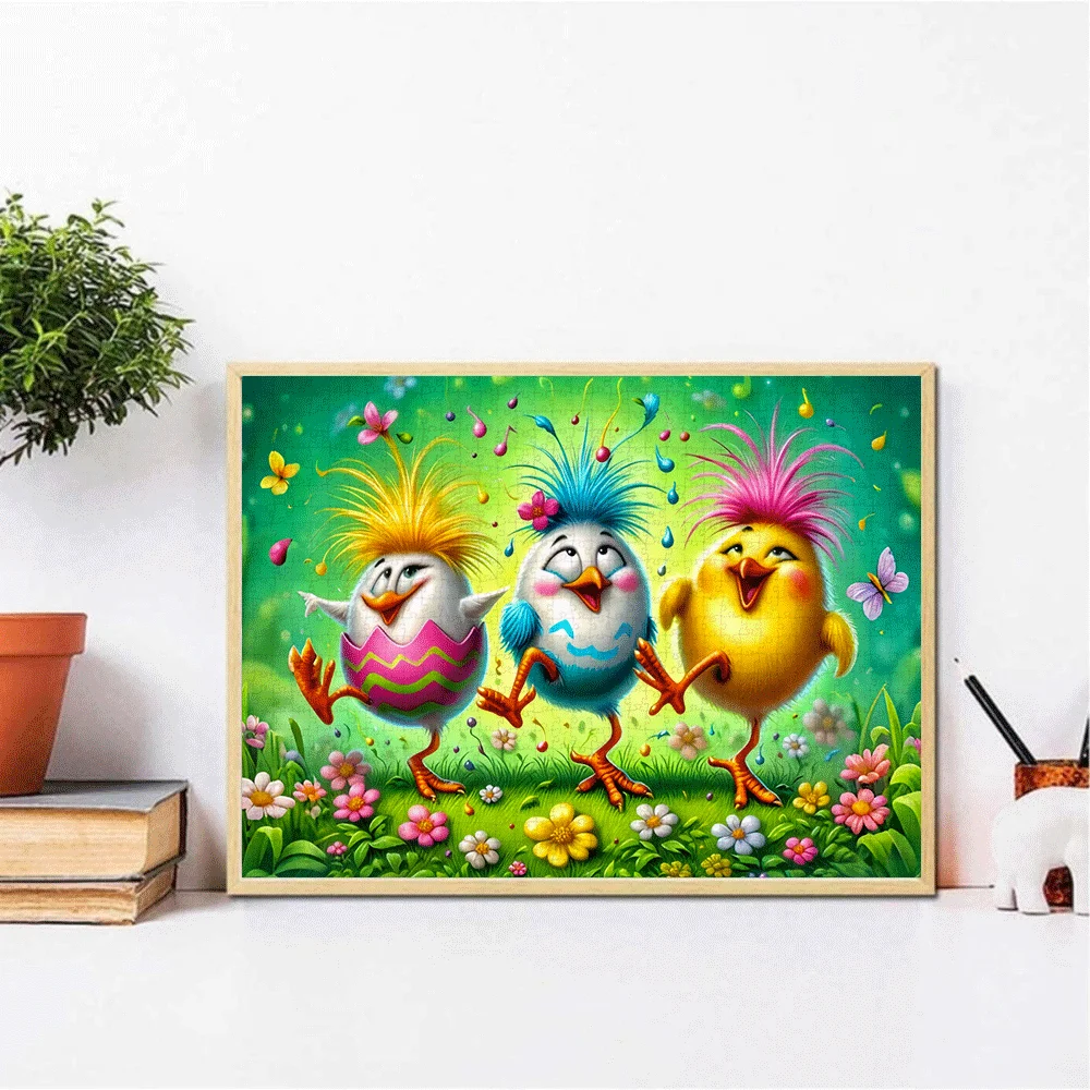 Chick, Easter Elements Paper Puzzle 1000pcs Large Jigsaw Toy Adult Game Gift Family Interactive Puzzle DIY Home Decor Brain Ch