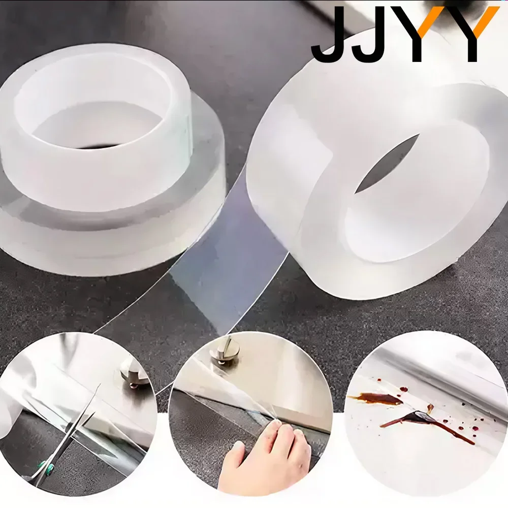 

Reusable nano tape roll traceless washable transparent double-sided anti-slip nano removable transparent strip fixed decoration