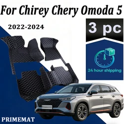 Luxury Car Floor Mats For Chirey Chery Omoda 5 C5 Fownix FX 2022 2023 2024 Waterproof Pads Car Carpet Floor Mats Car Accessories