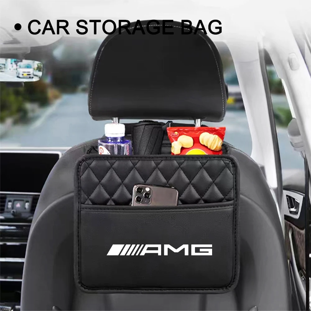 Car Backseat Storage Bag Organizer Auto Stowing Tidying Accessories For Mercedes Benz AMG A B R G Class GLK GLA CLA GLB GLC C200