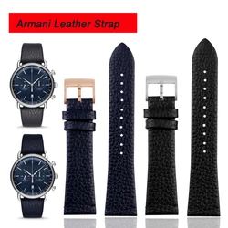 Lychee pattern soft Cowhide Watch Strap For Armani Leather Watch Band 22mm AR11105 AR11143 AR11153 AR2502 AR11011 60003 Bracelet