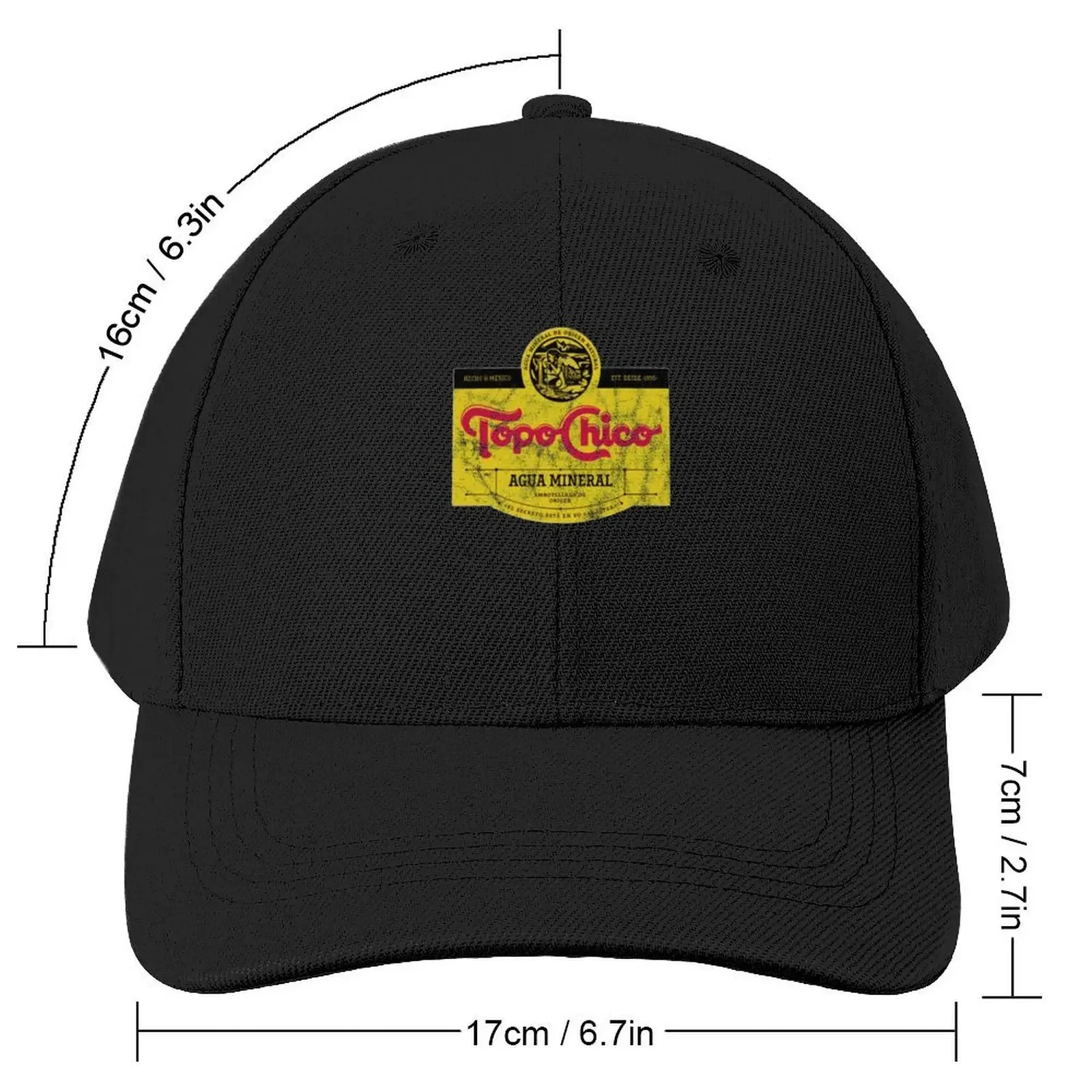 Topo Chico agua berretto da Baseball con logo indossato e lavato minerale simpatici cappelli con visiera termica per uomo donna