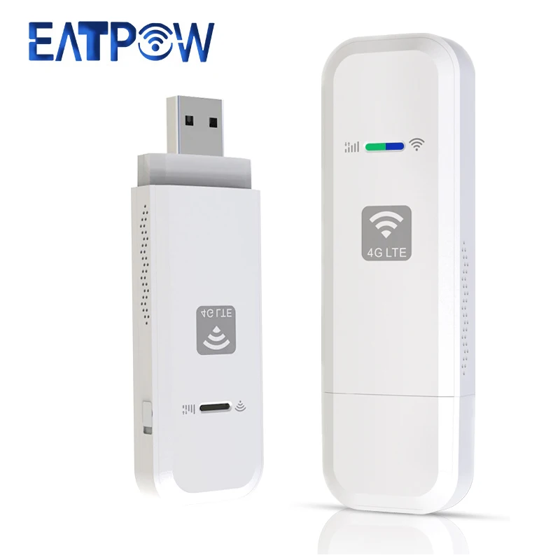 EATPOW-Modem USB sem fio com slot para cartão SIM, modem móvel, roteador WiFi, casa e escritório, dongle USB, 150Mbps, 4G