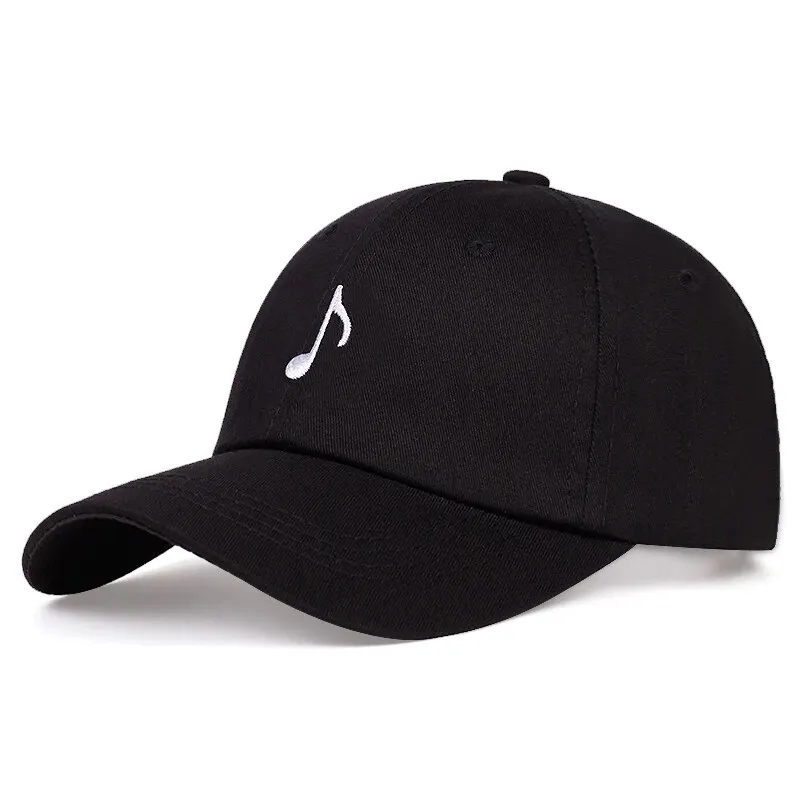 Unisex Note Embroidery Baseball Caps Spring and Autumn Outdoor Adjustable Casual Hats Sunscreen Hat