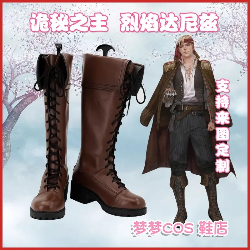

Lord of Mysteries Danitz Cosplay Costume Shoes Handmade Faux Leather Boots Shoes