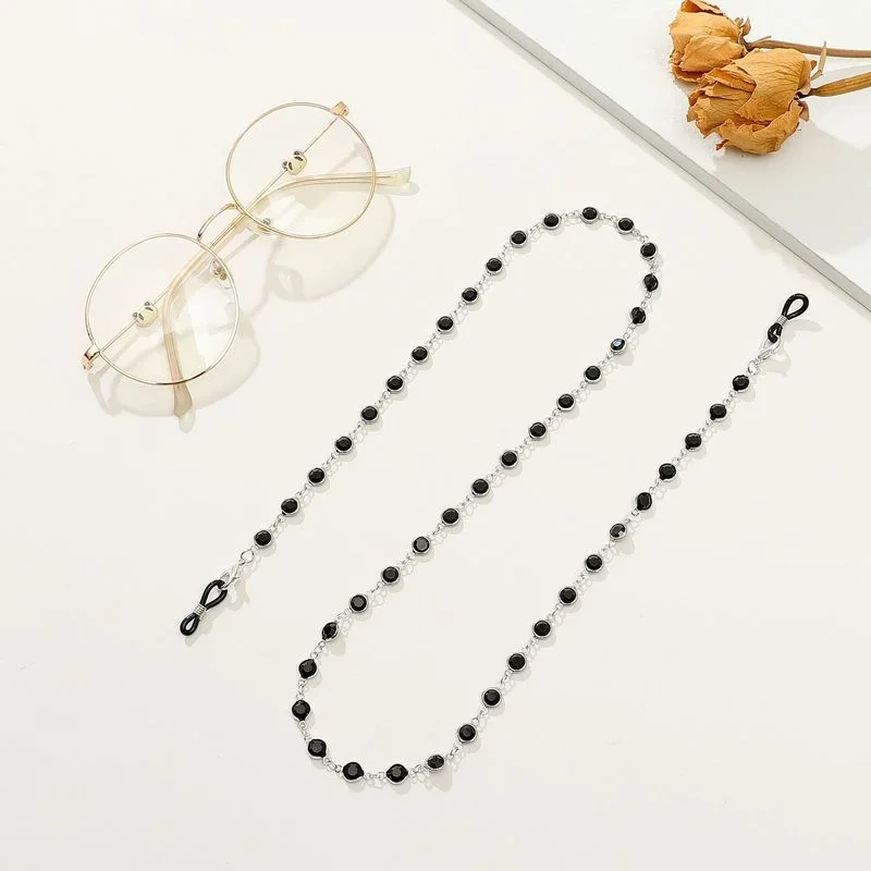 

Fashion Acrylic Pearl Glasses Chain Neck Strap for Women Jewelry Colored Crystal Sports Anti-Lost Sunglasses Mask Holder Lanyard