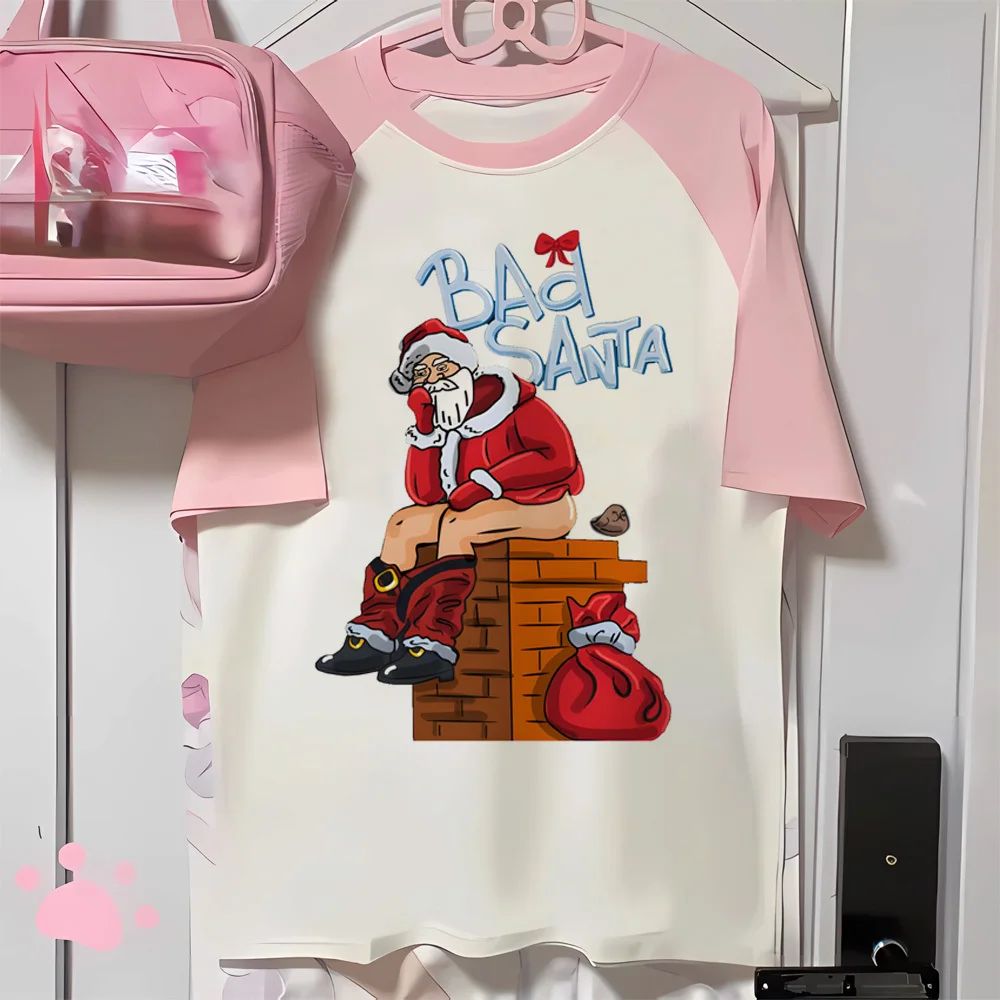 Christmas top tees women Comfortable Punk kawaii Pastel shirt Retro graphic Graphic women Classic Digital image 3