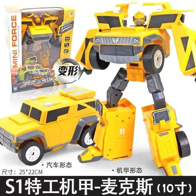 High Quality Mini Force Transformation Robot Toys Action Figures MiniForce X Simulation Car Airplane Deformation Mini Agent Toy