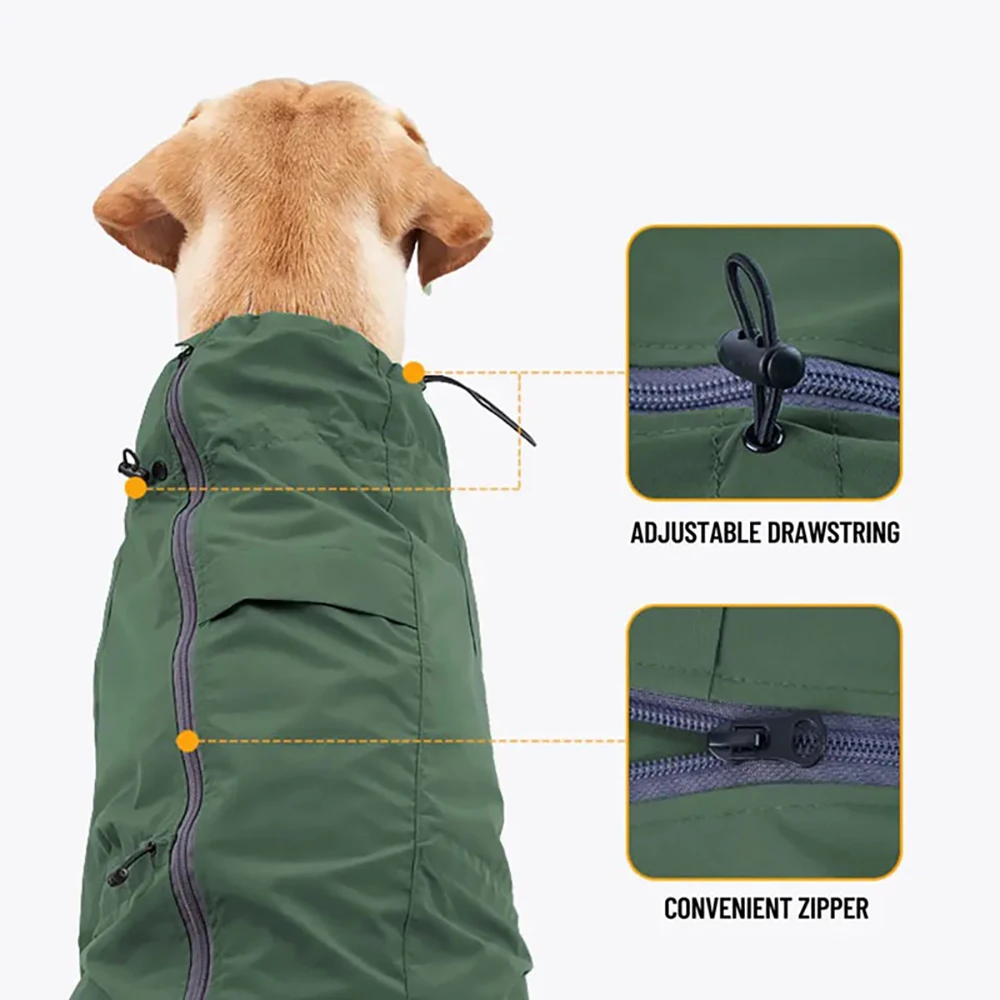 Spring Summer Fall Winter Pet Dog Jacket Apparel Large Breed Canine Outerwear Waterproof Windproof Pet Clothing for Dogs