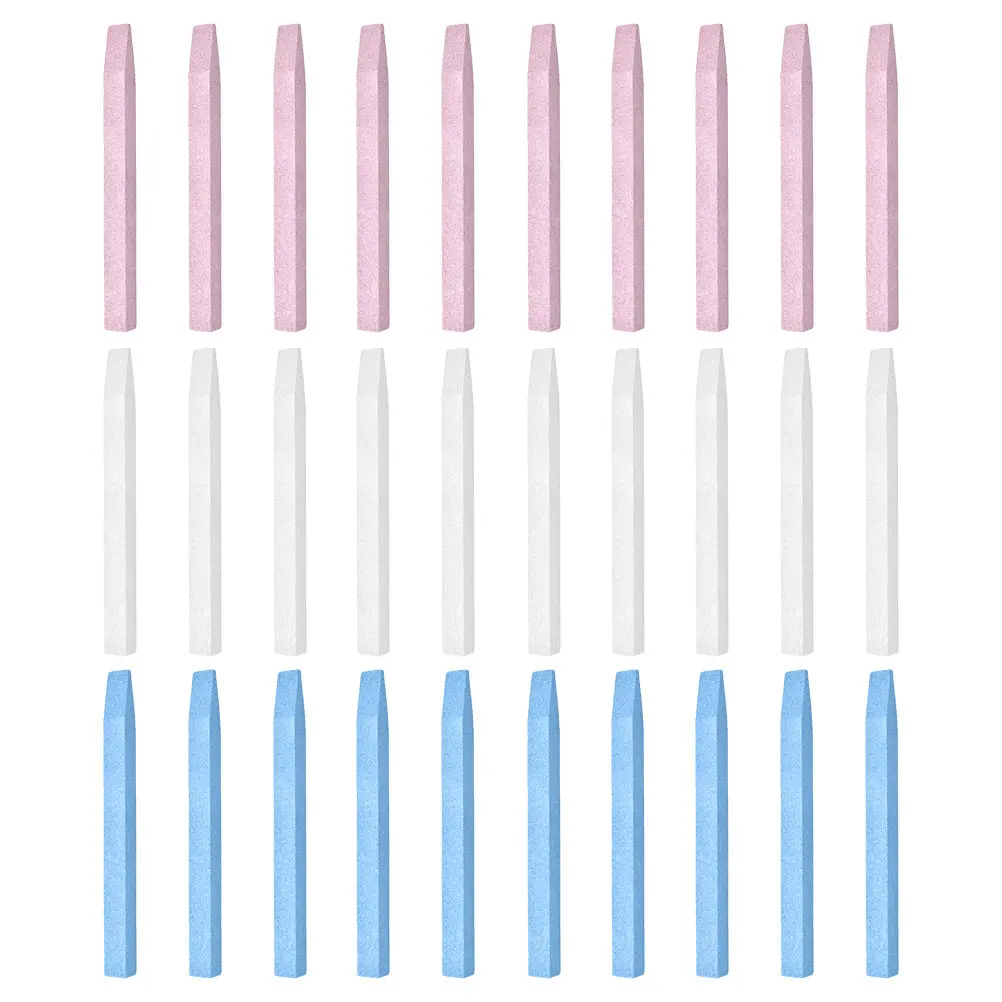 

30Pcs Stone Nail File Stick Set for Manicure Pedicure Natural False Nails Fine Sand Surface Cuticle Pusher Nail Buffing Tools