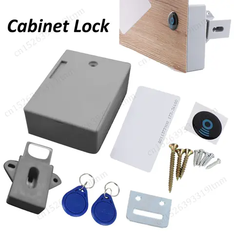 Electronic Cabinet Lock Smart NFC RFID Locks DIY Invisible Digital Lock Wardrobe Shoe Cabinet Drawer Door Locks IC Card Sensor