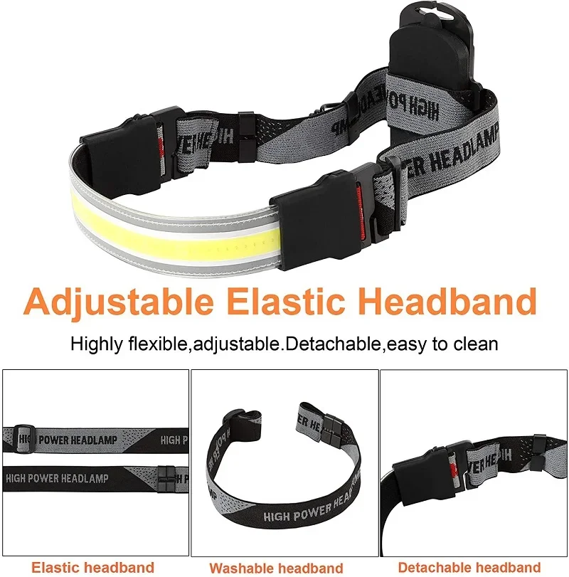 210 ° breiter LED-Scheinwerfer mit hohem Lumen und Taschenlampe