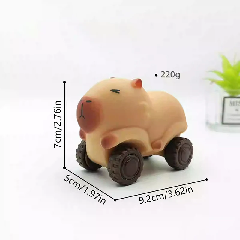 1PC Capybara Squeeze Toy Fidget Toy With Wheels Creative Portable Vent Toy Cozy Funny Pinch Toy For Kids Adults