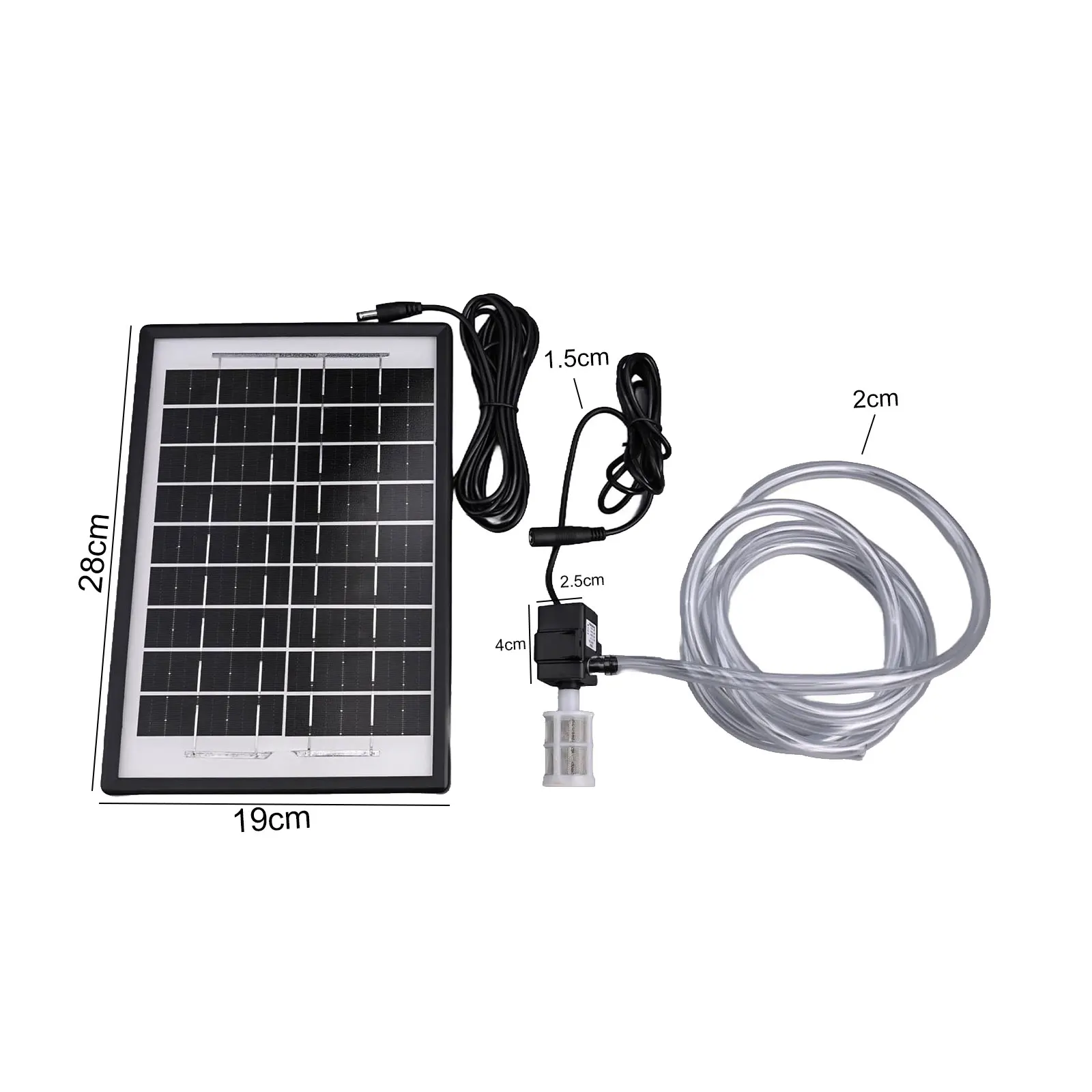 For Fish Pond Filtration Pump Fish Pond Pump 0.8L/min Air Volume 240 Litres/hour Circulation Adjustable Solar Panel