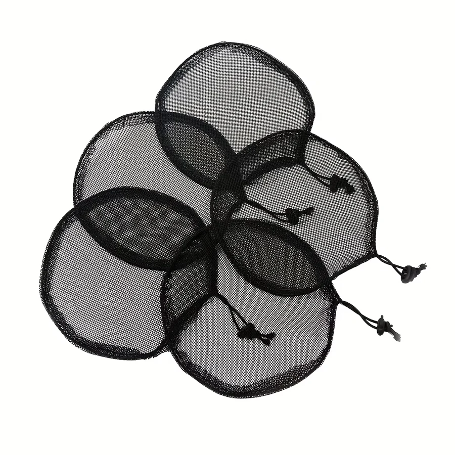 5pcs Elastic Drawstring Hair Net Ponytail Base Female Curly Wavy Ponytail Net Cap Making Tool Wig Cap for Tying Ponytails