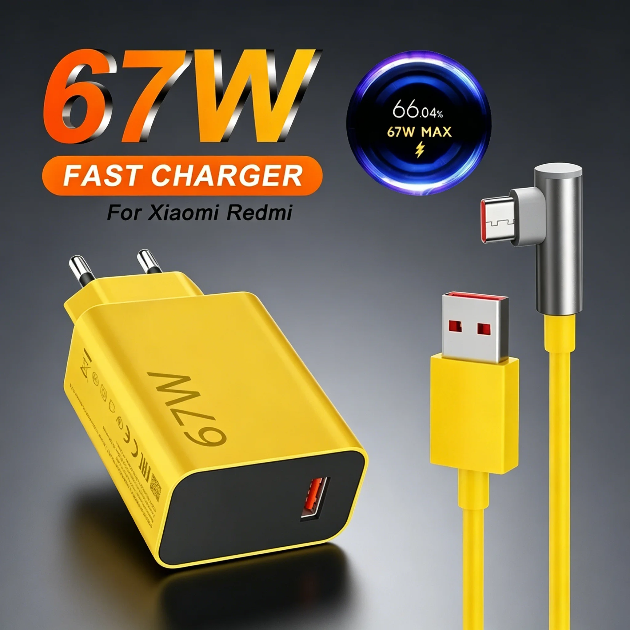 67W USB Fast Charger For Xiaomi 11 12 13 14 15 17 Ultra Redm