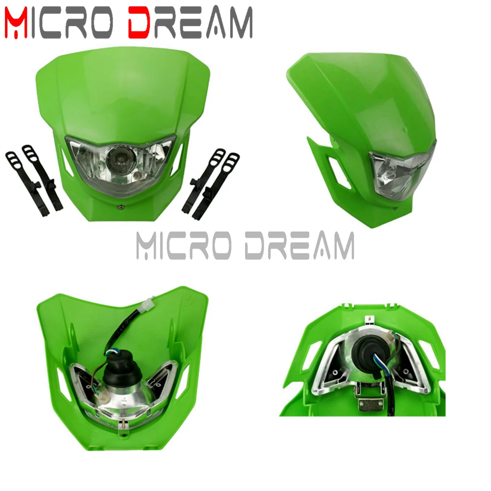 Motorcycle Bulb Headlight Enduro Dual Sport Head Light 7 Colors Firing Headlamp For Suzuki DR650 DRZ400 RM85 RMZ-250 450 DRZ 125