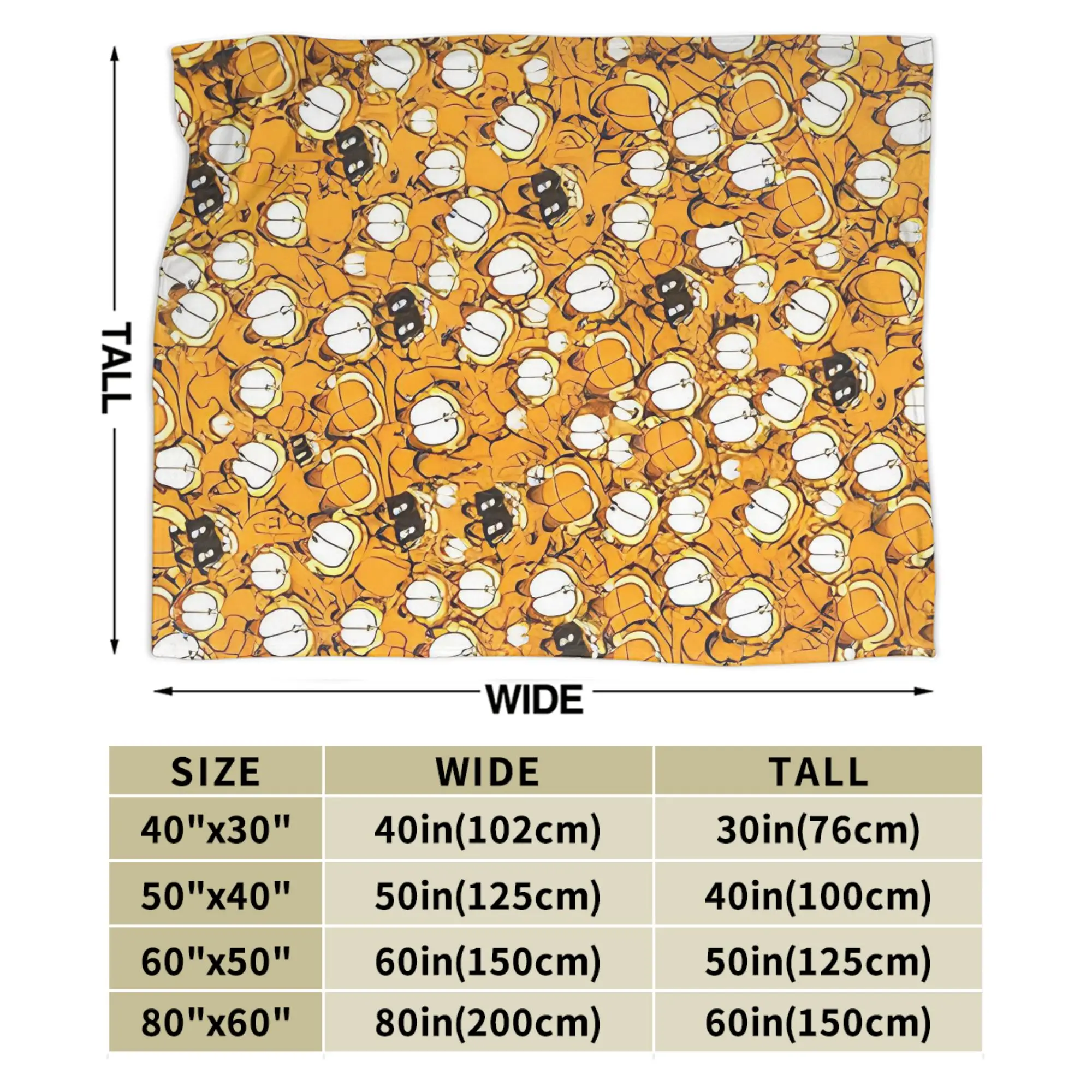 مانغا غارفيلدز بطانية كثيفة سوبر الدافئة الجدة أفخم رمي بطانية للأريكة كرسي السفر الفانيلا المفرش غطاء السرير