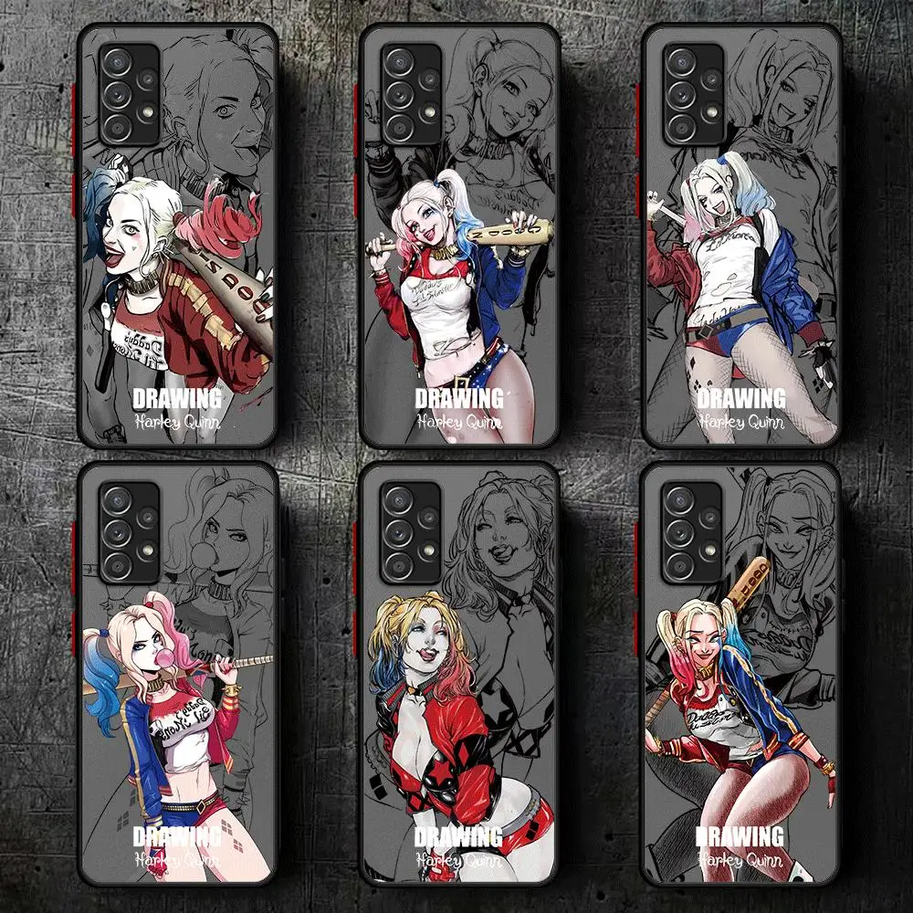 Harley Quinn Phone Case for Samsung Galaxy A13 A14 A21s A22 A23 A24 A32 A33 A34 A50 A51 A53 A54 A70 A72 A73 5G Matte Cover