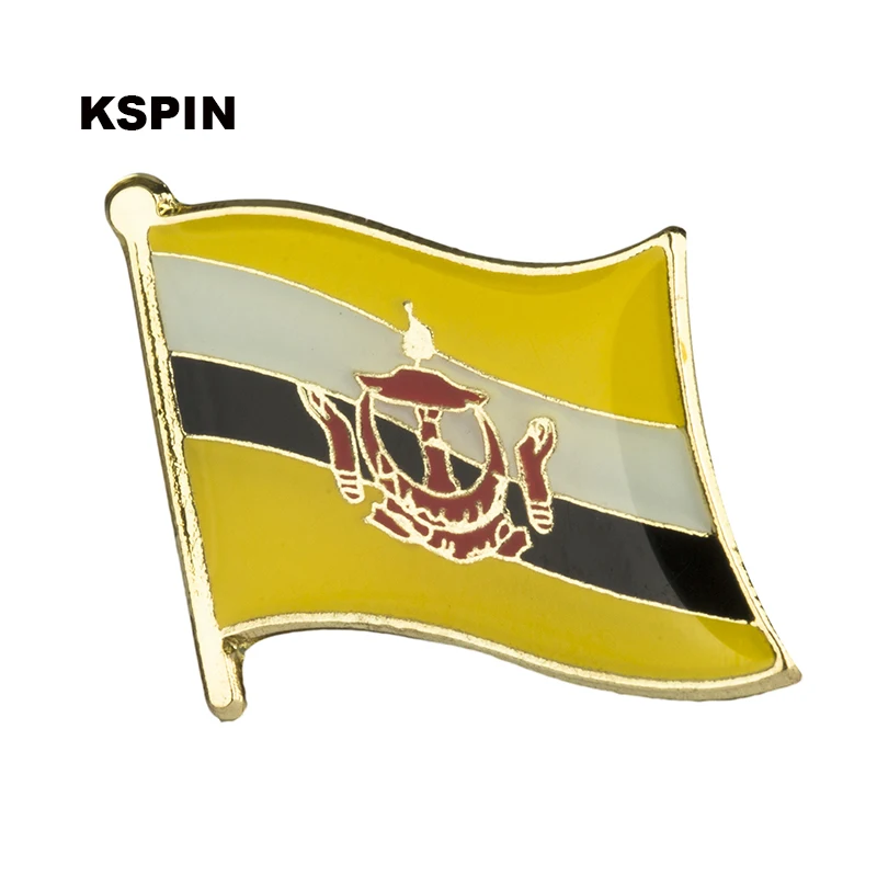 بروناي العلم شارة دبوس طية صدر السترة شارة بدبوس لحقيبة الظهر