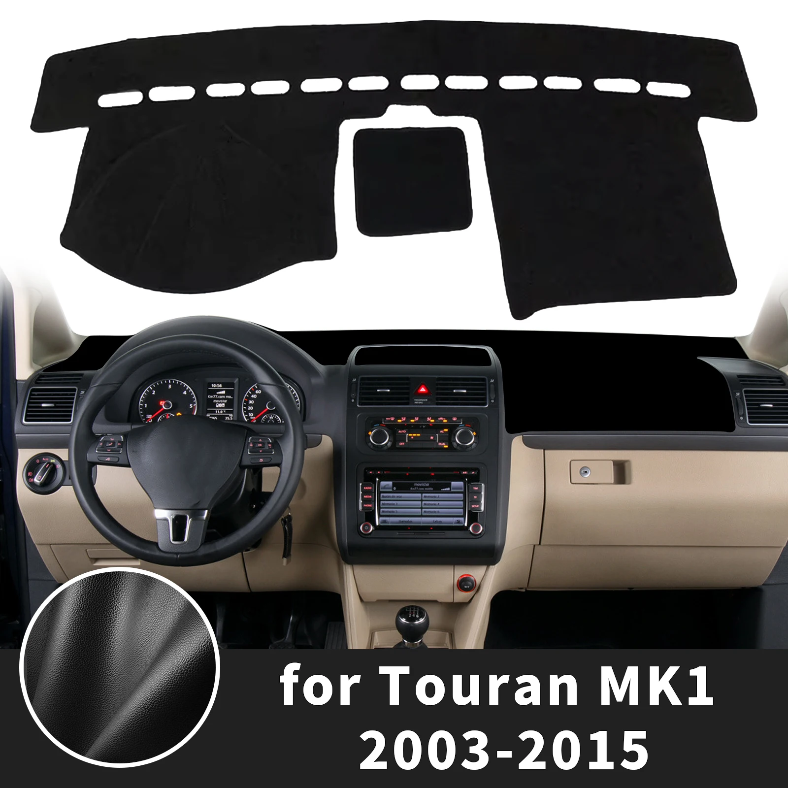 

for Touran MK1 2003-2014 2015 Dashboard Cover ​​Fit Dash Mat Sun Protection Anti‑Reflection Cover Dash Pad Dashmat Accessories