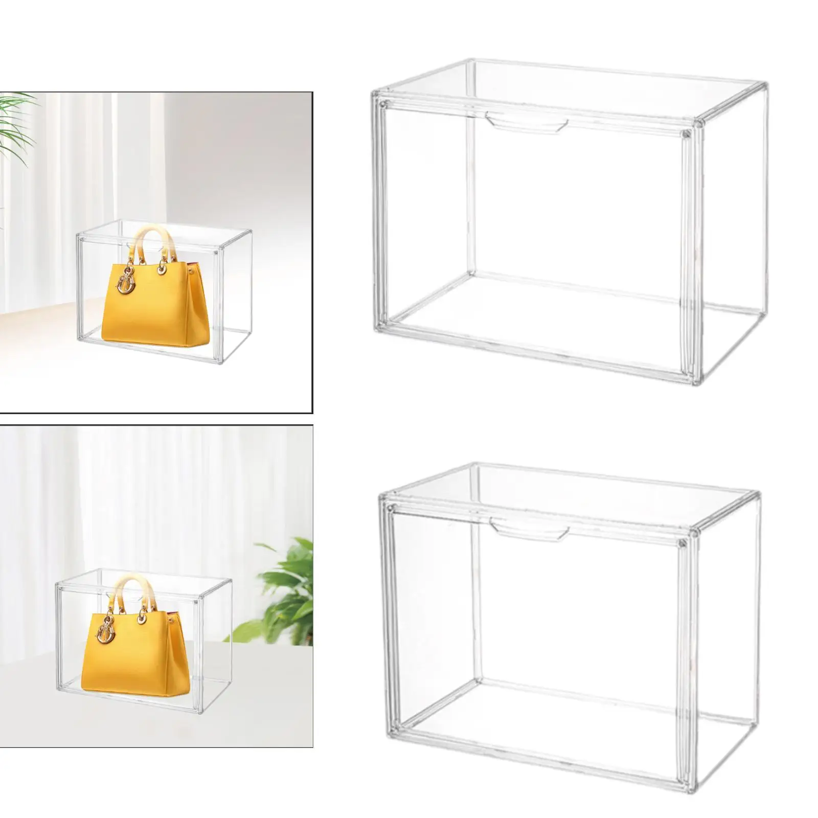 Bag Storage Box Handbag Organizer Practical Sturdy Portable Show Case Storage Cabinet Clear for Apartment Closet Office Home