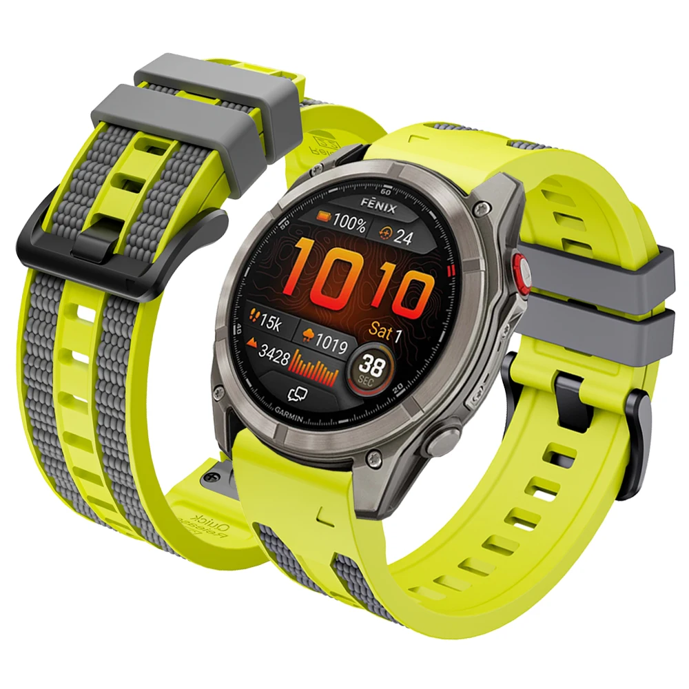 Zweifarbiges Silikonarmband für Garmin Fenix 8 Pro 51mm 47mm AMOLED E 7 7X 6 6X 5 5X Plus/Epix Gen 2 Uhrenband 22mm 26mm Armband