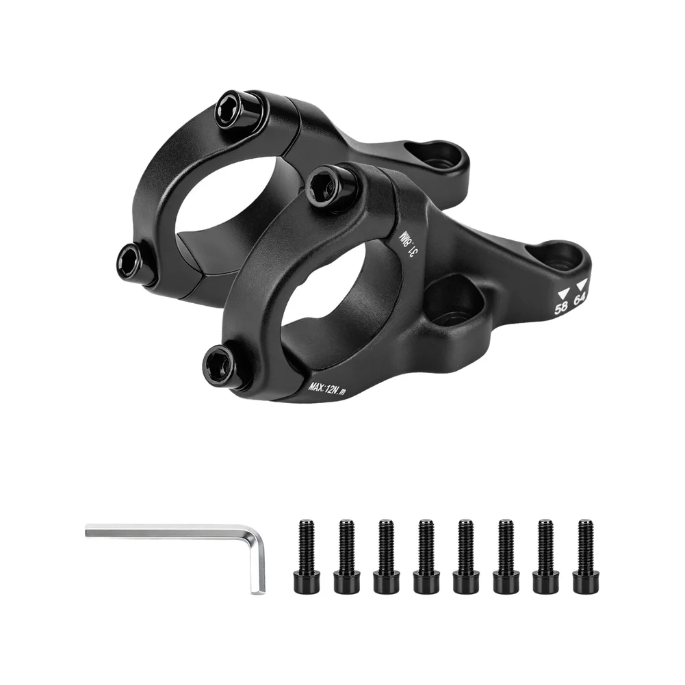 Image of Doppelschulter-Direktmontage-Fahrradvorbau 31,8mm 35mm Aluminiumlegierung für Mountainbikes Downhill-Gabel Lenkererhöhung Teile Nabe