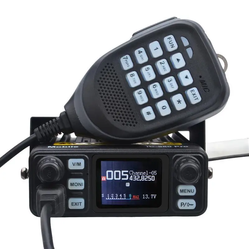 2025 Walkie Talkie IC-980 Pro UHF VHF Dual Band Dual Watch 25W AI Noise Reduction FM Scrambler Vox Mini Mobile Radio