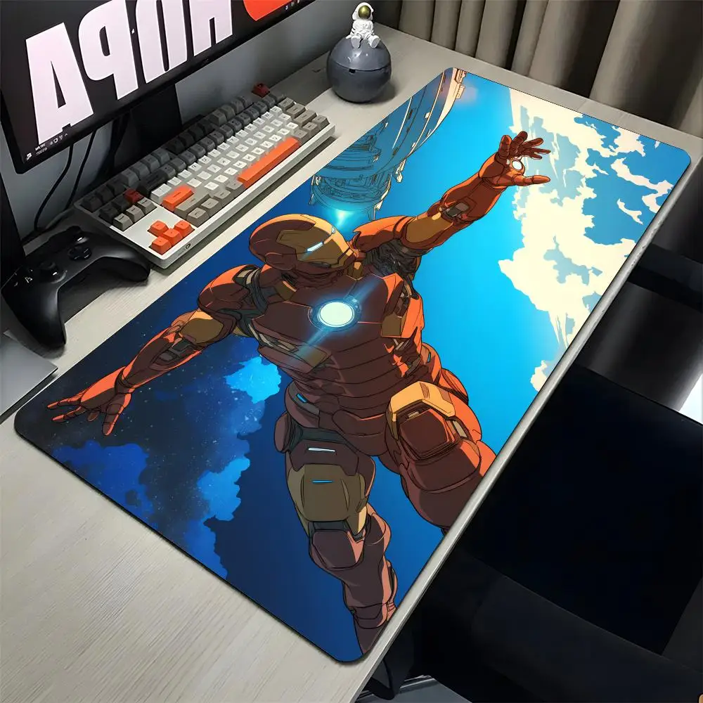 MINISO-Anime Characters Iron Man Mouse Pad Gaming Mousepad Abstract Large 900x400x5mm PC Desk