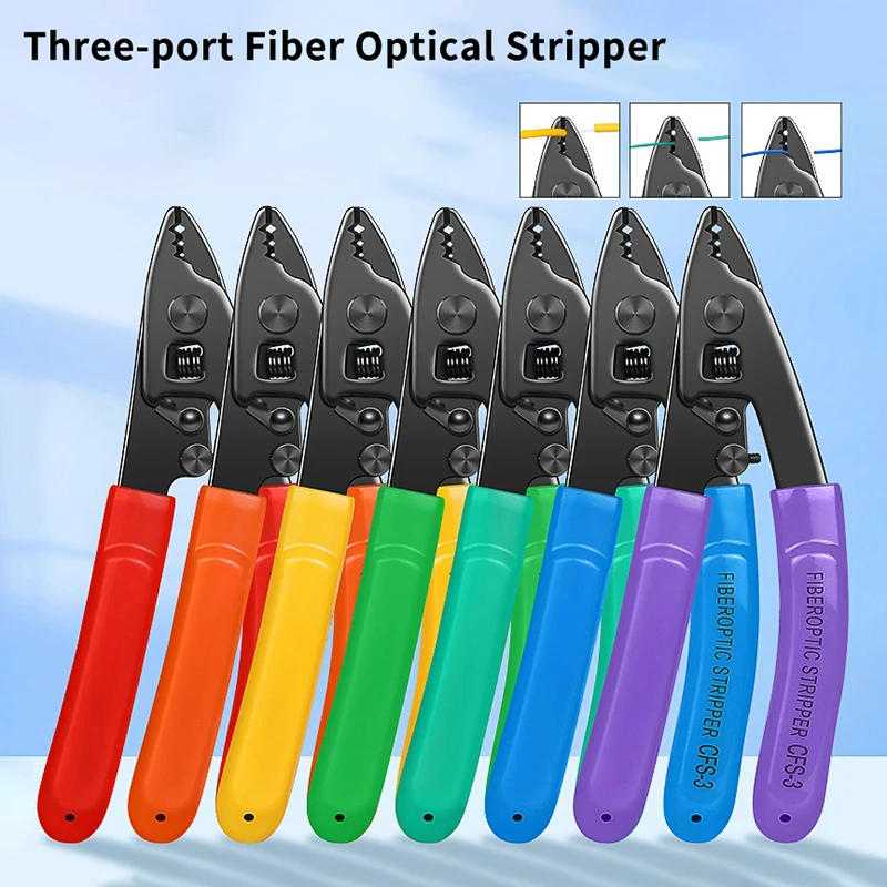 CFS-3 Three-port CFS-2 Dual Port Fiber Optical Stripper Pliers Wire Strippers For FTTH Tools Optic Stripping Plier Tool