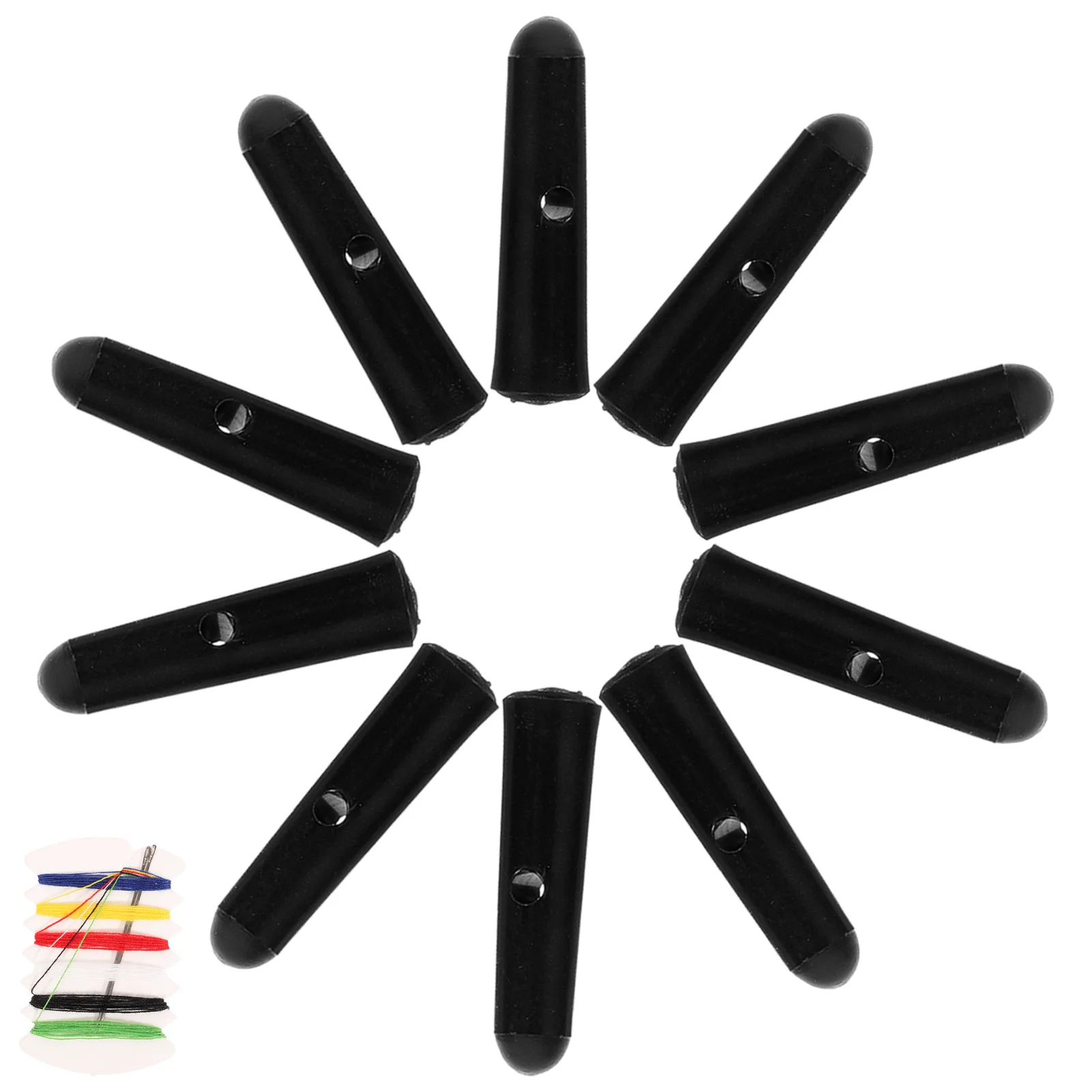 

10 Pcs Umbrella Bead Accessories Metal Bone Covers Folding Tail Beads Foldable Repair Parts for Replacement