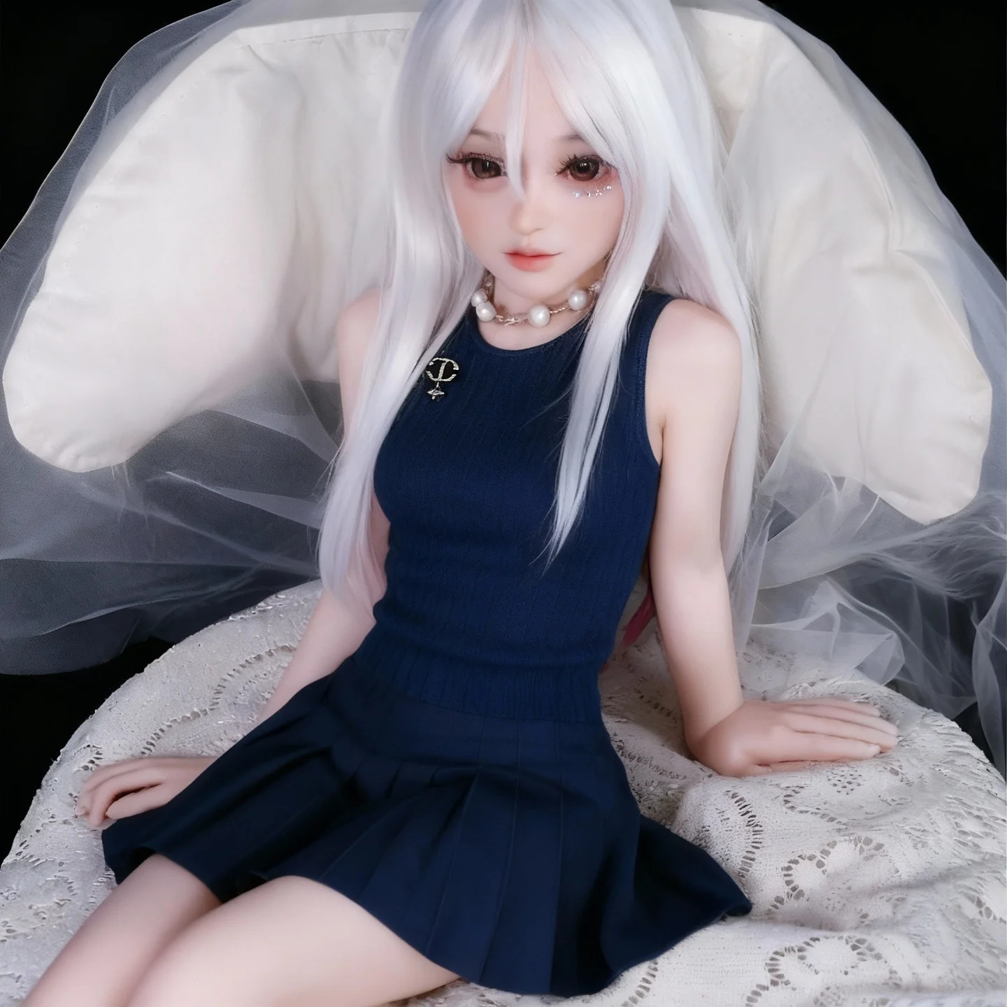Muñeca de anime navideña, figura de acción de silicona suave de 100CM, esqueleto de metal móvil, regalo coleccionable japonés BJD