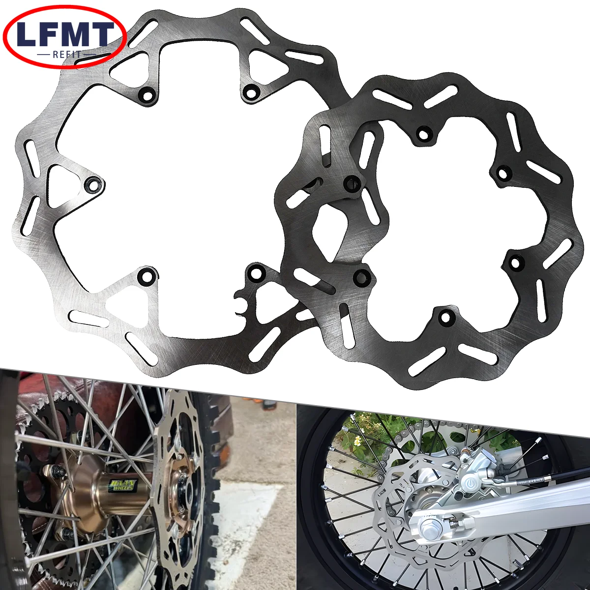 

Motorcycle 260/220MM Front Rear Brake Disc Rotor Disk For KTM EXC EXCF SX SXF XC XCF XCW 125 150 200 300 350 450 500 1994-2023