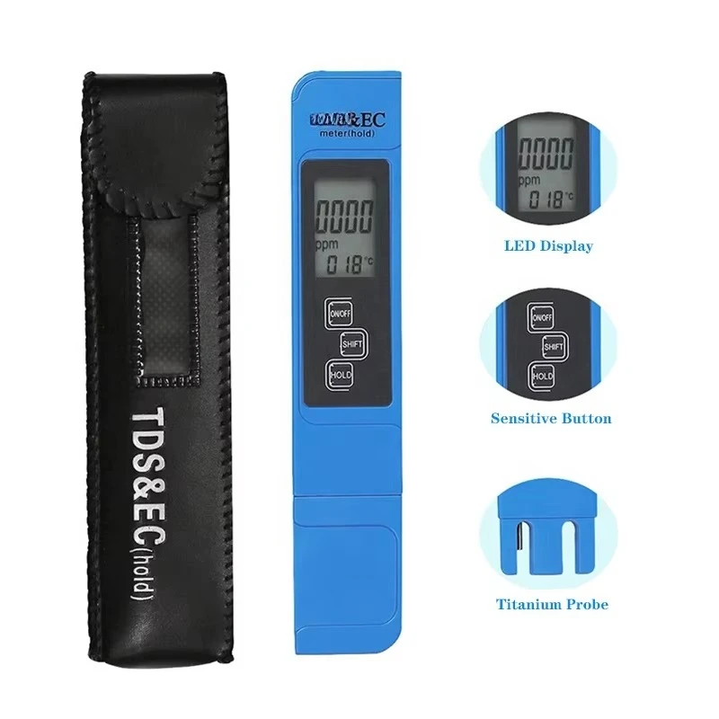 Digital Meter Temperature TDS Ec Meter Water Measuring Tool Function 3 In 1 Drinking Water Tester