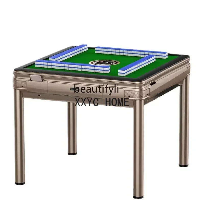 Mahjong Machine Automatic Household Folding Electric Roller Coaster Mahjong Table Dining Table Dual-Use Mute Machine Hemp